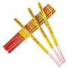 Três incensos feitos de bambu, adequados para uso durante o Festival Qingming, com estampagem dourada, para adoração de divindades e do Deus da Riqueza, para uso no primeiro dia do mês lunar e no décimo quinto dia do mês lunar, para incensários, pequeno conjunto de três incensos