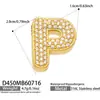 Collar Colgante Misterioso y Lujoso con Circonitas Incrustadas y 26 Letras Inglesas, Acero Inoxidable Chapado en Oro de 18k, Collar de Joyería para Mujer