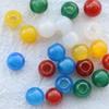 Ágata roja natural de cinco colores, cuentas con agujeros grandes, cuentas sueltas, venta al por mayor, pulsera de cuerda roja tejida a mano, cuentas espaciadoras, joyería Wenwan