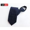 Venta al por mayor de fábrica Corbata con cremallera Tela jacard Rayas casuales Boda Cremallera roja Fácil de tirar Corbata para novio