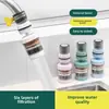 Filtro de Torneira Universal Seis Camadas Removível e Lavável para Torneira de Água da Torneira da Cozinha Doméstica Extensão à Prova de Salpicos Bico Rotativo