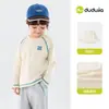 Celebre o Dia Nacional 10% de desconto Dudu Family Moda Infantil Camiseta de Manga Longa para Crianças Outono Blusa para Meninas Roupas de Outono Algodão Puro