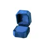En stock Venta al por mayor Caja de Anillos Estilo Nuevo Alto Sentido Terciopelo Caja de Almacenamiento de Anillos Abatibles Caja Pequeña para Joyas de Mano