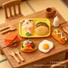 Juguete de comida en miniatura simulado, rollito de huevo, accesorios de resina, pegamento de crema, decoraciones de comida mini para manualidades, juguetes para jugar a fingir