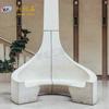 Silla de respaldo de ocio para interior y exterior, silla de terraza para villa, taburete de terrazo, banco de piedra para área de descanso en parque o plaza, se puede vender al por mayor