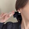 Pendientes de Perlas Swarovski Ligeros de Lujo y Sencillos, Pendientes de Moda y Elegantes con un Toque de Alta Gama, Pinzas para Orejas Tipo Bobina de Mosquito para Mujeres Sin Perforaciones