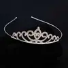 Moda Coreana Accesorios para el Cabello de Princesa Corona Simple Aro para el Cabello de Cumpleaños Tocado Aleación Pedrería Corona Pequeña para Niños
