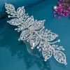 Diadema para el cabello de novia de comercio exterior Tocado Cadena de garra de strass hecha a mano Aro para el cabello de hoja calada Accesorios para vestido de novia Dz283