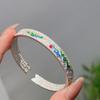 Pulsera Qianli Jiangshan Pie Plata 9999 Fat Donglai Color Esmalte Oro Mariposa Estilo Nacional Nicho Pulsera Plata Esterlina Regalo