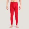 Calentadores largos para hombre de color liso sin bolitas cintura alta otoño Calentadores largos ropa interior para hombre leggings