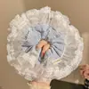 Ballet Vento Sal Marinho Azul Intestino Grosso Elástico de Cabelo Temperamento Estilo Menina Fresca Flor de Cabeça Corda de Cabelo Bola de Cabelo Corda de Cabelo Acessório de Cabeça