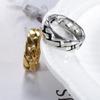 Ventas Directas de Fábrica Anillo de Acero Inoxidable Procesamiento Personalización Chapado en Oro de 18K Anillo que No se Desvanece Procesamiento OEM Venta al por Mayor