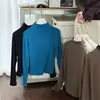 Treze Linhas de Produtos de Qualidade! Outono 2026 Gola Alta Pequena Camada Base Básica Suéter Camiseta Manga Longa Feminina