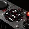 Jogos Americanos de Halloween Xadrez Transfronteiriços Tecido Americano Redondos Espessos Isolados Ocidentais Porta-Copos Tapetes para Tigelas Personalização