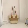 Bolso Cesta Tejido de Mujer para Playa de Verano 2026 Nuevo Moda Vacaciones Bolso de Playa Estilo Ins Bolso Cubo de Paja