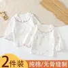2 Piezas Top de Manga Larga de Otoño para Niña Algodón Puro Una Pieza Bebé Niño Pequeño Elegante Capa Base Ropa de Primavera Otoño Clase A para Niñas