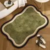 Alfombrilla de Piso Absorbente de Barro Diatomeas Suave con Diseño Floral a Cuadros Estilo Retro Americano para Baño Antideslizante Alfombrilla para Pies Alfombrilla de Piso para Lavabo Venta al por Mayor