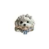 Anel Meow Star SweetSparkling com Gato e Cachorro em Strass, Acessório de Dedo com Design Único e Doce Fofo