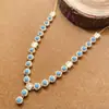 Colar Amazon Cruz Turquesa Natural Prata S925 Pedra Principal Redonda 3 Joias de Luxo Venda Direta da Fábrica Todos