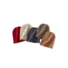 Cachemira 2026 Otoño/Invierno Nuevo Estilo para Mujer de Gama Alta Color Sólido Tejido de Punto Trenzado Engrosado Cálido Moda Gorro de Punto Casual