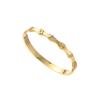 Acero Inoxidable Nuevo Pulsera de Titanio Versátil Chapado en Oro de 18K Diamante Completo Flor de Cinco Pétalos Pulsera Joyería de Moda para Mujer Impermeable