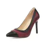 Zapatos Femeninos Nuevos 2023 de Punta Baja Estilo Sencillo Bloque de Color Moda Zapatos de Una Sola Capa Zapatos de Manga Zapatos de Tacón Alto Zapatos Documentales Zapatos de Mujer