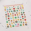 Pegatinas para Uñas de Atmósfera Navideña Color Crema Vintage Ts-3865 Infantil Dopamina Dibujos Animados Serie Navideña