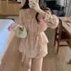 Traje de Color Sólido Simple para Mujer 2026 Nuevo Set de Dos Piezas para Primavera/Verano: Top Delgado con Protección Solar y Shorts para Mujer