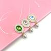 Nueva moda plateado colgante ovalado de perla y diamante diy hecho a mano aleación accesorios de joyería tocado horquilla material