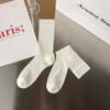 Calcetines Estilo Ballet Verano Malla Fina Transpirables Seda de Hielo Calcetines Blancos para Pantorrilla Estilo Puro Deseo Calcetas Miu Apiladas para Mujer