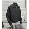 Chamarra de aviador estilo americano, abrigo de algodón para hombre con corte ajustado, look fresco y elegante, corto, grueso, con cuello, chaqueta ejecutiva