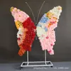 Arco de Hierro Blanco con Mariposas, Modelo Nuevo de Comercio Exterior Más Vendido, con Ruedas para Decoración Móvil de Fondo de Boda