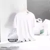 Camiseta Interior de Malla de Seda de Hielo para Hombre Manga Corta Verano Fina Color Redonda Holgada Secado Rápido Sensación de Hielo Transpirable