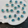 Caixa Mágica Oval Cravejada de Diamantes Anel Rosto de Ovo de Pombo com Oito Furos Zircônio Pulseira de Miçangas DIY Colar Contas Espaçadoras Acessórios Olho de Gato