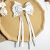 Horquilla con lazo de encaje de Super Fairy, accesorio para el cabello con resorte para la parte trasera que combina con todo, para niña dulce