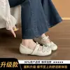 Zapatos planos Mary Jane para mujer, nueva colección primavera/verano 2026, punta poco profunda, versátiles, diseño de lazo dulce,zapatitos de piel estilo ballet