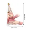 Artículos de decoración navideña: Atrapavueltas de cortina de muñeco de Santa tejido, colgante de figura de dibujos animados, decoración de ambiente festivo