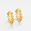 Nuevos Pendientes Entrelazados de Ola Tachonados con Diamantes Estilo Transfronterizo, Simples y de Moda, Brazaletes de Oreja Versátiles y Elegantes para Mujer, Estilo Minimalista de Nicho