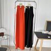 Vestido largo de verano 2023 estilo MD, corte ajustado, de lino, con tirantes, sin mangas, color liso, cuello redondo, vestido negro pequeño