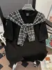 Chal a Cuadros Falso Dos Piezas Camiseta de Manga Corta para Hombre, Tendencia de Verano Marca Holgada Media Manga Diseño Limpio Top