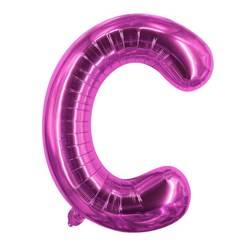 16寸玫红字母-C