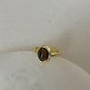 Anillo de Ojo de Tigre Fritillaria de Sentido Avanzado de Nicho para Mujer Otoño e Invierno Vintage Lujo Ligero Moda Elegante Anillo Versátil Anillo