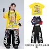 Ropa moderna de street dance para niños, conjuntos elegantes de manga corta para niños y niñas, trajes de actuación de baile hip-hop para niños, modernos y a la moda