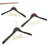 Perchas de Madera Maciza al por Mayor para Vestidos, Perchas Metálicas Creativas con Forma de Letra para Exhibición de Vestidos de Novia y Novio