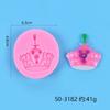 Molde de silicona para hornear fondant, molde de silicona líquida con forma de corona múltiple, molde para decoración de pasteles y joyas