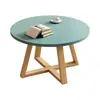 Juego de Mesa de Café Sencillo de Madera Maciza Japonesa Mesa Redonda Pequeña para Apartamento Dormitorio Mesa Auxiliar para Sofá de Sala de Estar Mesa de Té para Balcón