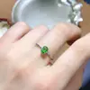 Super brillante El anillo Chaffrey natural es una gema muy preciosa y de alta calidad, piedra principal 4*6mm