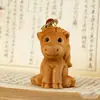 Ciprés Zodiaco Dibujos Animados Pareja de Madera Cadena para Teléfono Bolso Colgante Llavero Atracción Turística Puesto Accesorios Fabricante Mayorista