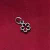 Pulsera de cuerda trenzada con cuentas hechas a mano para bricolaje, collar con colgante de flor, joyería S925 plata de ley, colgante vintage de flor de cerezo, materiales