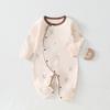 Mono de bebé de pecho cruzado Categoría Primavera y Otoño una Bata de algodón puro de manga larga Ropa interior para dormir Ropa para gatear Ropa para recién nacidos